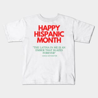 HAPPY HISPANIC MONTH Kids T-Shirt